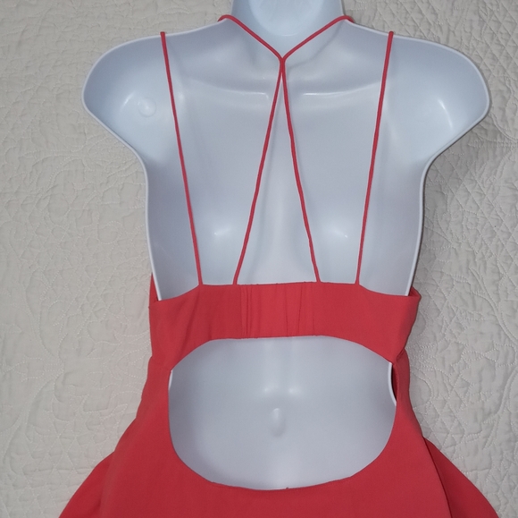 EXPRESS CASUAL DRESS SPAGUETHI STRAPS CORAL LINED - Picture 7 of 14